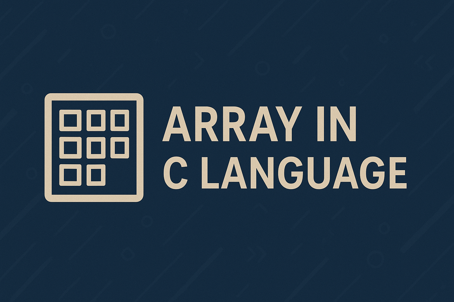 Arrays in C programming